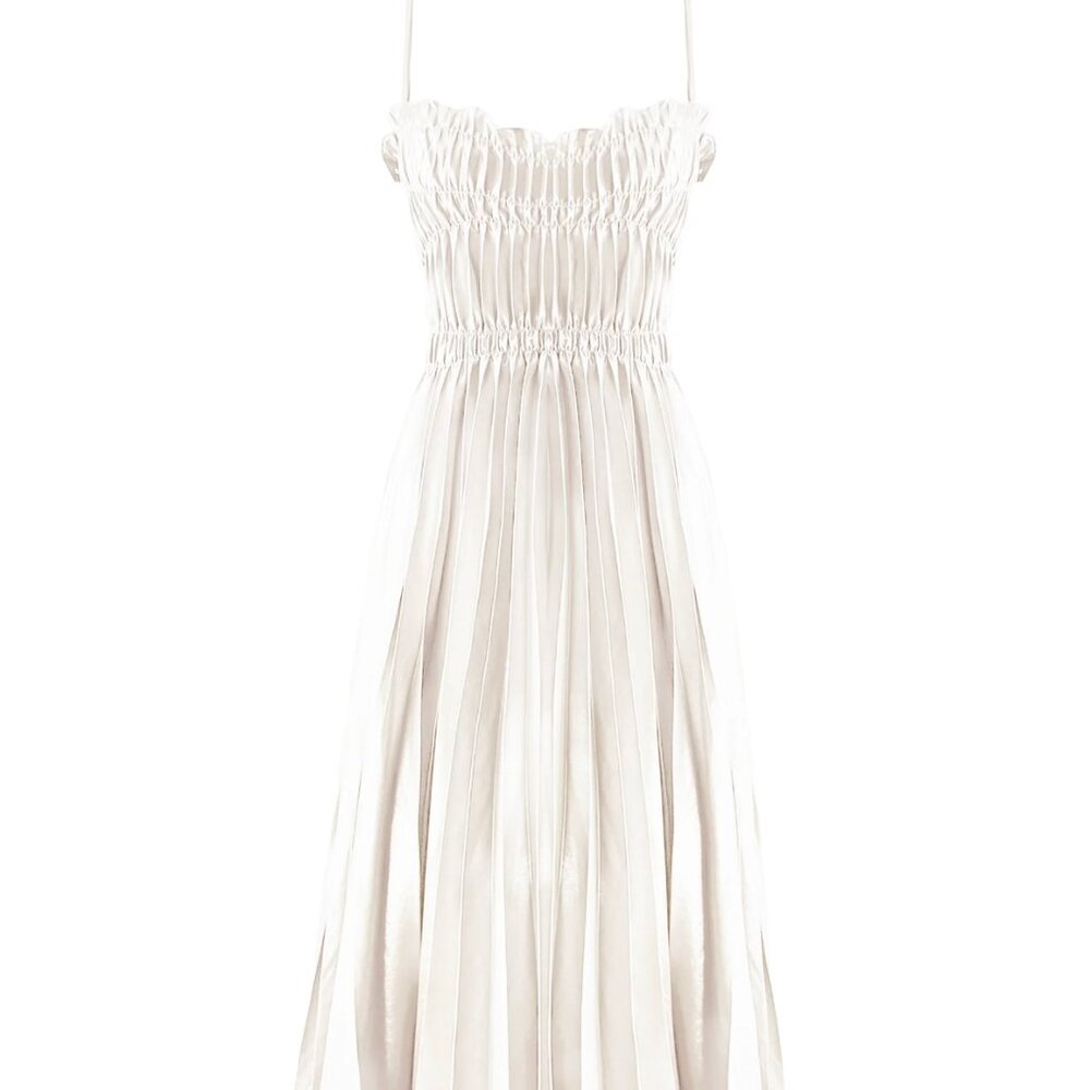 Georgia Hardinge Metal Dress - Oyster